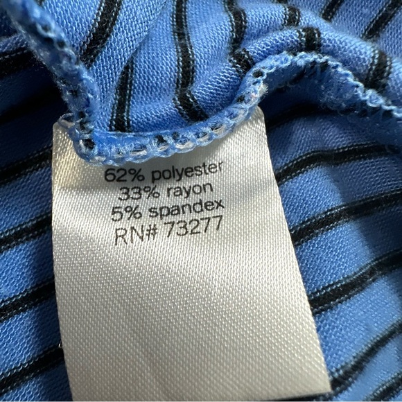 Apt. 9 Casual Blue and Black Striped Midi Dress - Picture 8 of 12